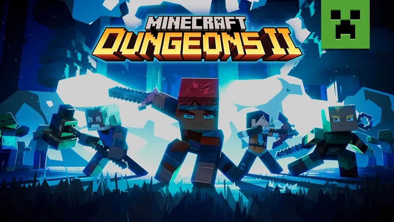 Minecraft Dungeons II 戰鬥技能與藍色能量效果