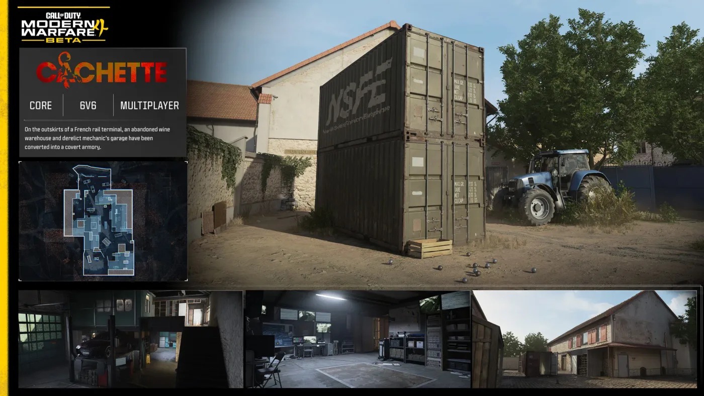 Modern Warfare 4 新增 Cachette 6v6 地圖與平面圖