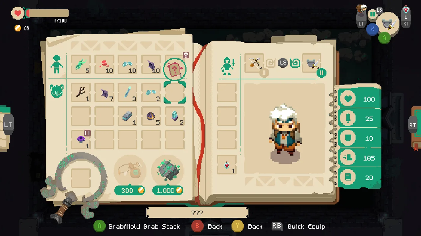 Moonlighter 武器、敵人與地城房間