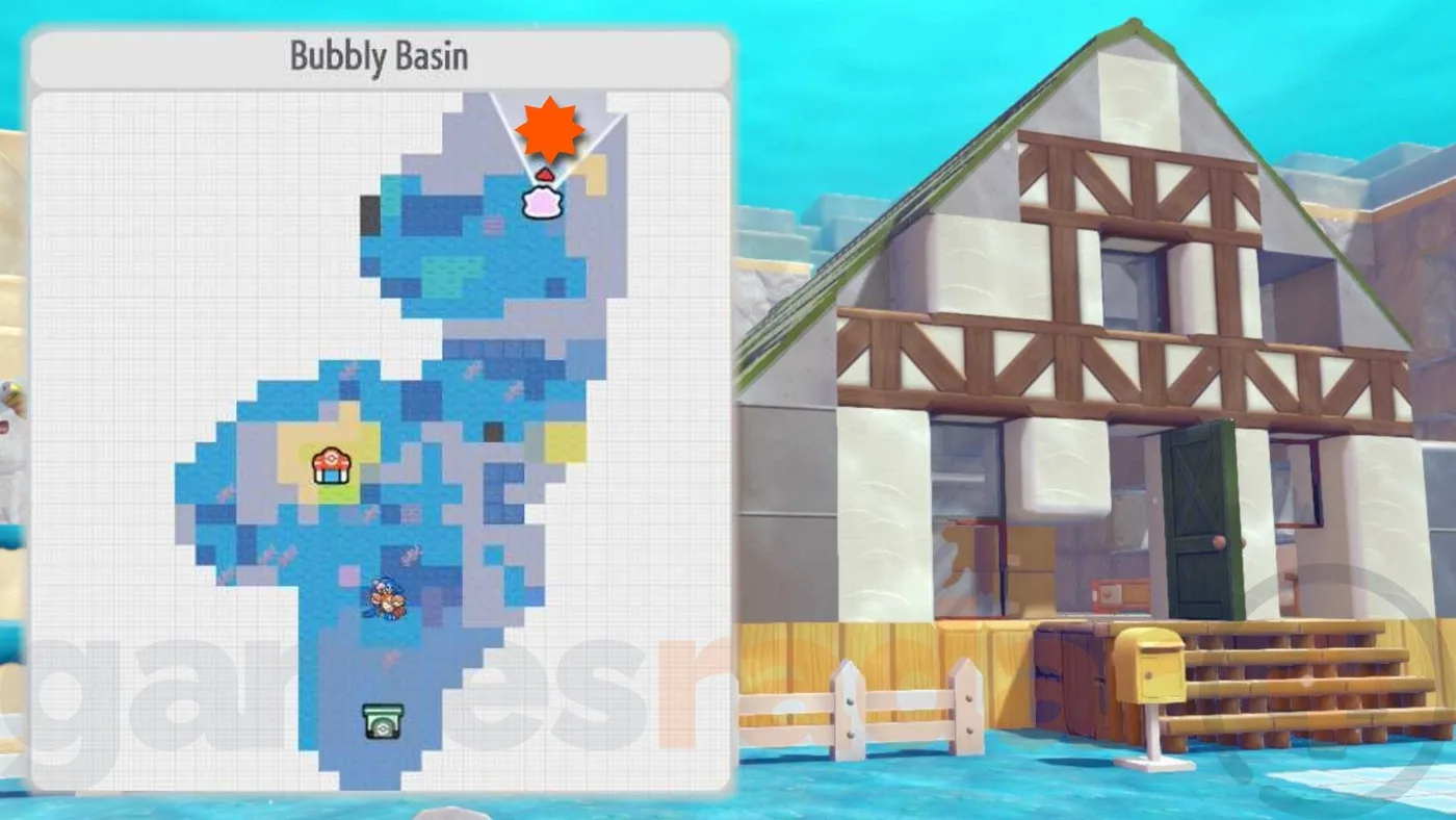 Bubbly Basin 的 Portal Pod 位置地圖