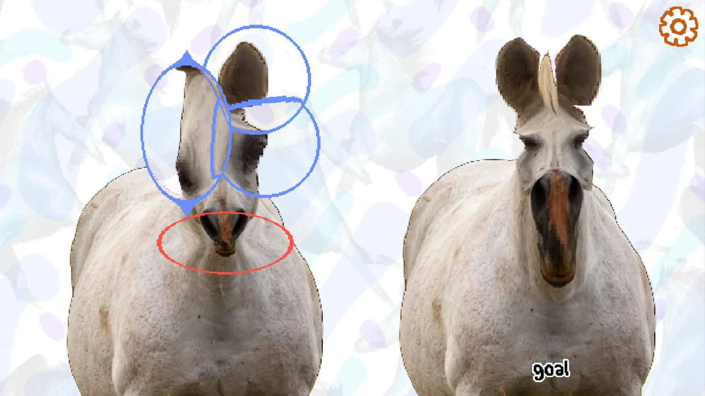 Horse Magnifier 後段關卡加入不同縮放與反轉效果