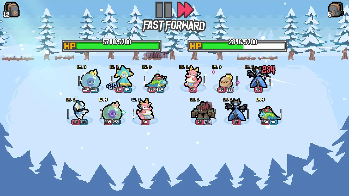 Batomon Showdown 隊伍與單位畫面