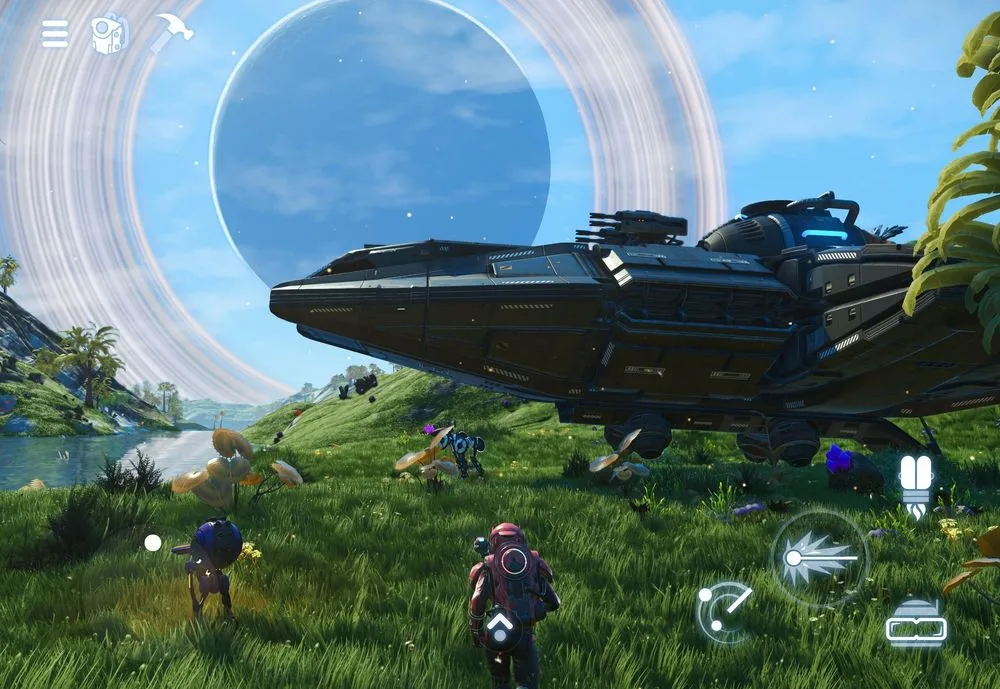 《No Man’s Sky》iOS 版的太空探索畫面