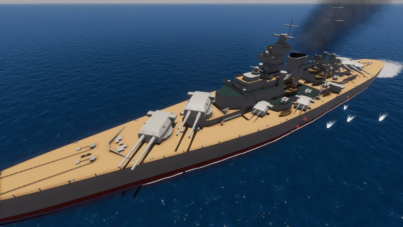《ShipCrafter》的軍艦海戰畫面